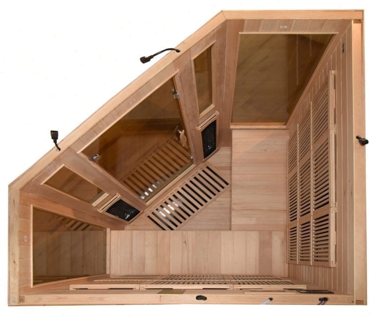 3Person Infrared Sauna (fits in the corner of rooms) Good Health Saunas