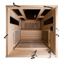 2-Person Hybrid Series Sauna (top-down interior) 2-Person Hybrid Series Sauna (top-down interior)