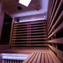 3-Person Corner Infrared Sauna Interior Lighting