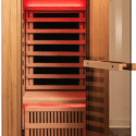 GHS 1X Hybrid Series Infrared Sauna glass door open